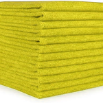 عدد 12 منشفه مايكروفايبر مقاس 40*40 اللون أصفر