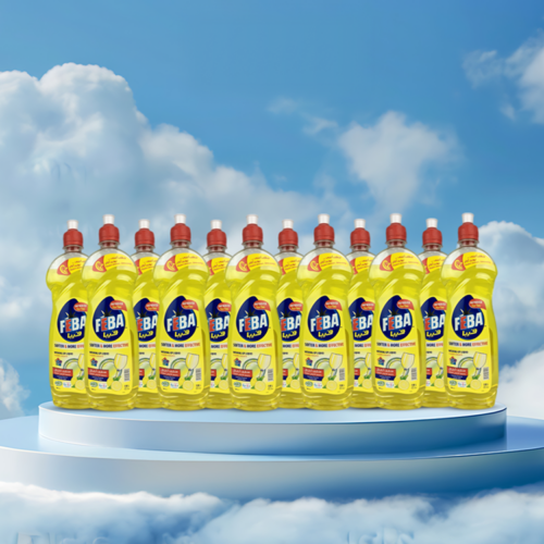 كرتون عدد 12 حبة فيبا بالجلسرين سائل غسيل الصحون رائحه الليمون-730جم