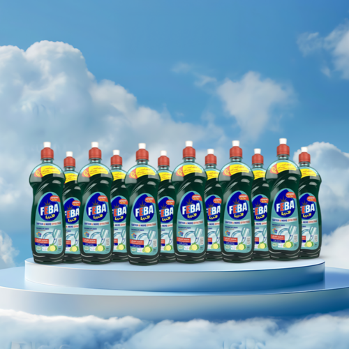 كرتون عدد 12 حبة فيبا بالجلسرين سائل غسيل الصحون - رائحه الليمون الأخضر-730جم