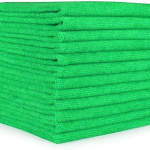 عدد 12 منشفه مايكروفايبر مقاس 40*40 اللون أخضر